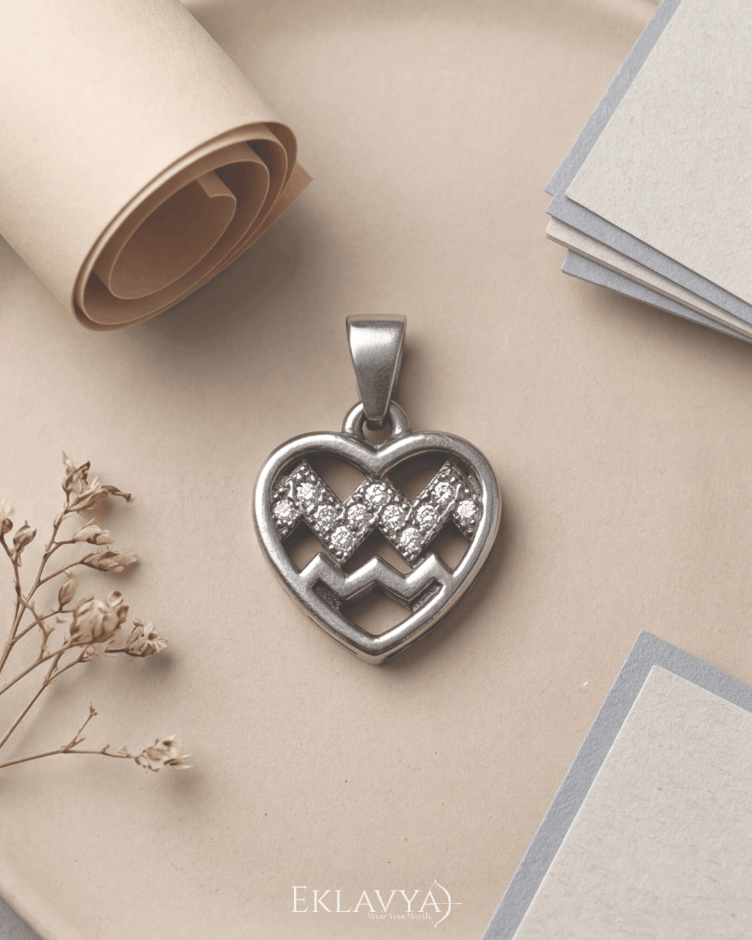 Zig Heart Pendant