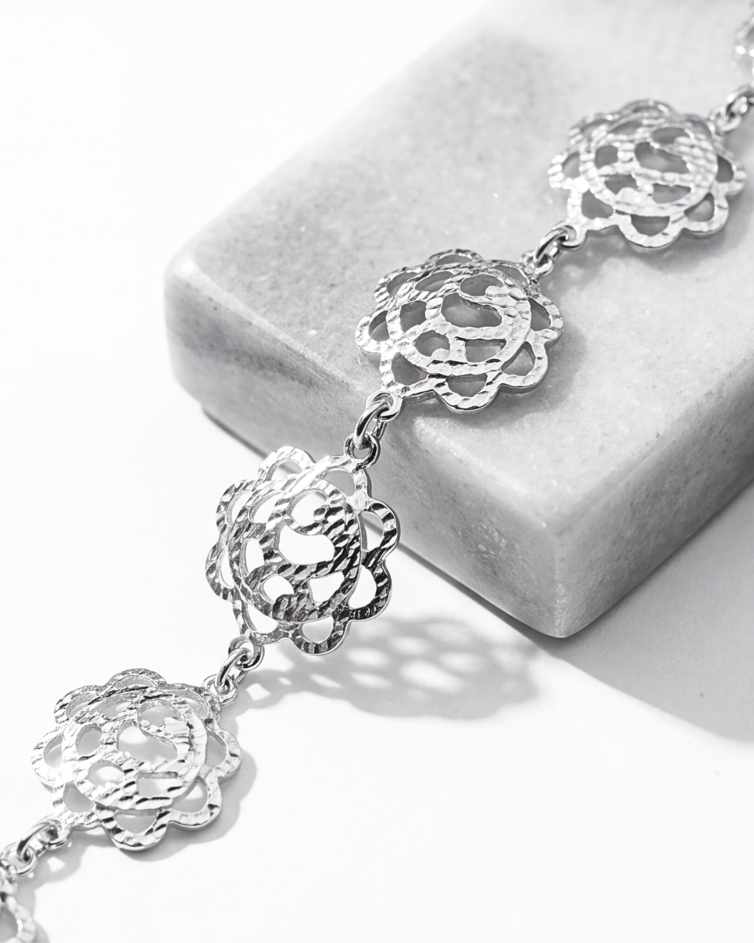 Eklavya Floral Openwork Link Bracelet — catalog image 6