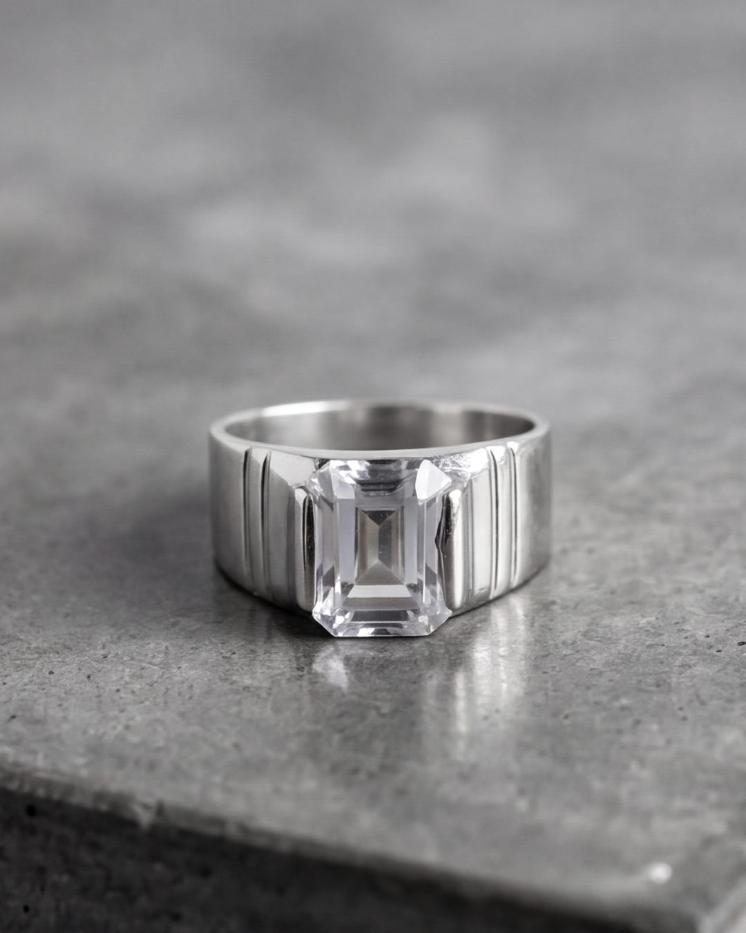 Titan Solitaire Signet Ring