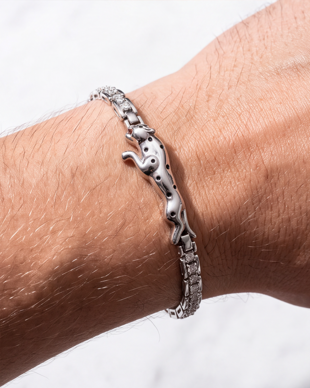 Eklavya Men's Panther Crest Bracelet — catalog image 4