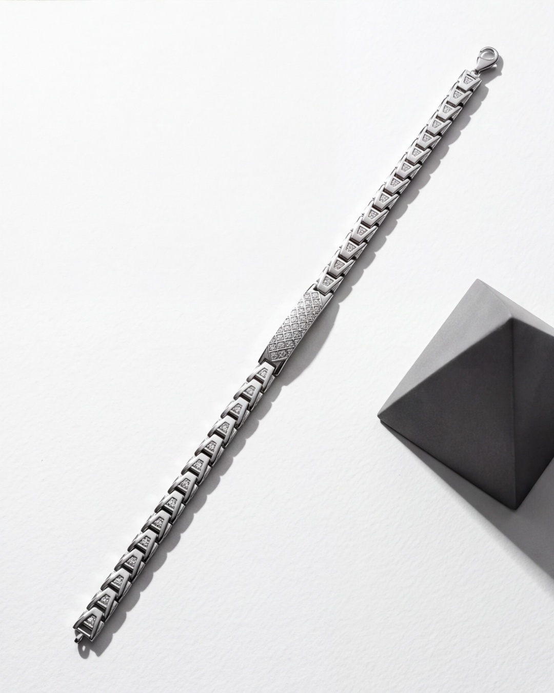Eklavya Men's Stone Grid Link Bracelet — catalog image 2