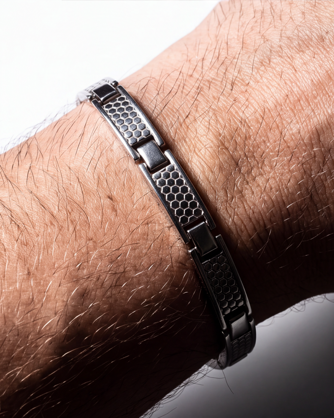 Eklavya Men's Honeycomb HexaLink Bracelet — catalog image 3