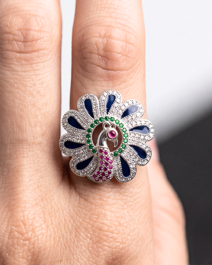 Mayūra Antique Statement Ring