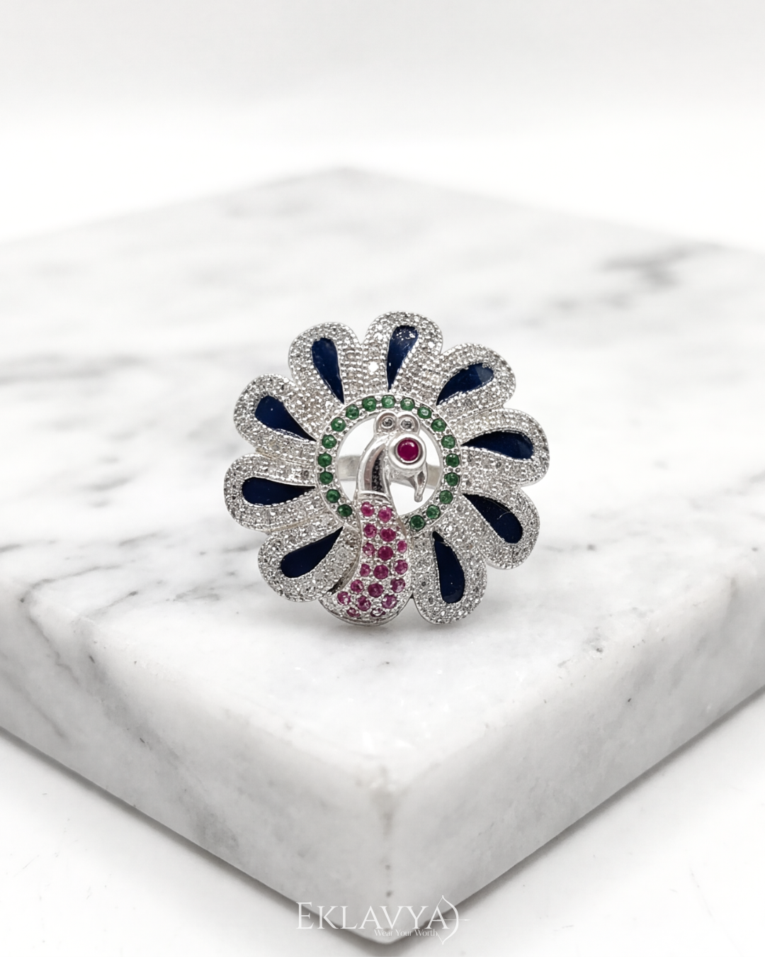 Mayūra Antique Statement Ring