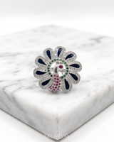 Eklavya Mayura Antique Peacock Ring — catalog image 2