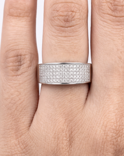 Aurora Pavé Band Ring – (5 Rows)
