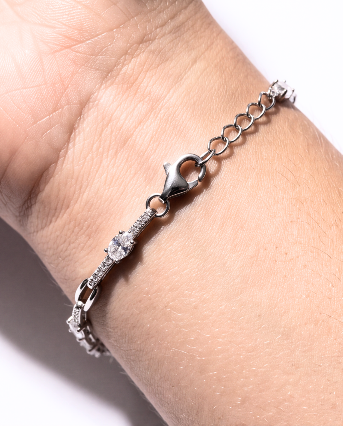 Eklavya Celeste Oval Link Bracelet — catalog image 3