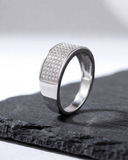 Eklavya Aurora Pavé Band Ring — 5 Row — catalog image 2