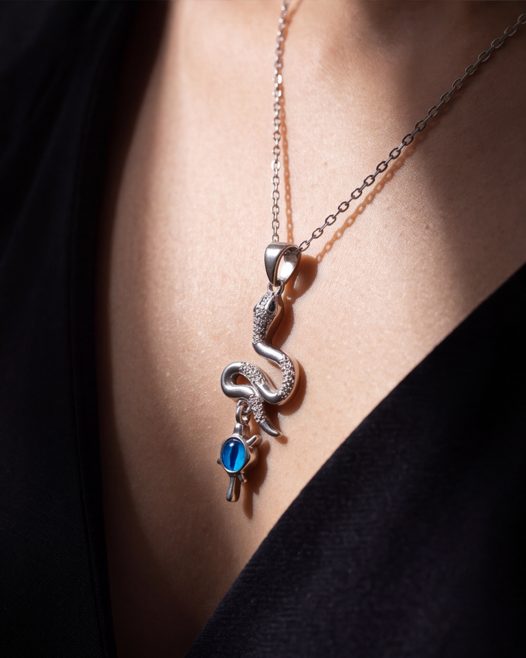 The Serpentine Azure Pendant