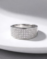 Eklavya Aurora Pavé Band Ring — 5 Row — catalog image 4