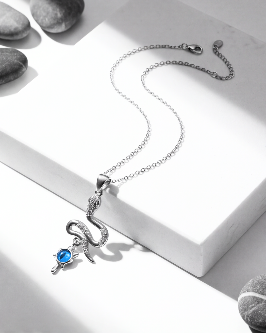 The Serpentine Azure Pendant