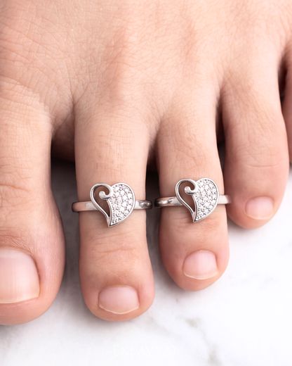 Élaria Swirl Toe Rings