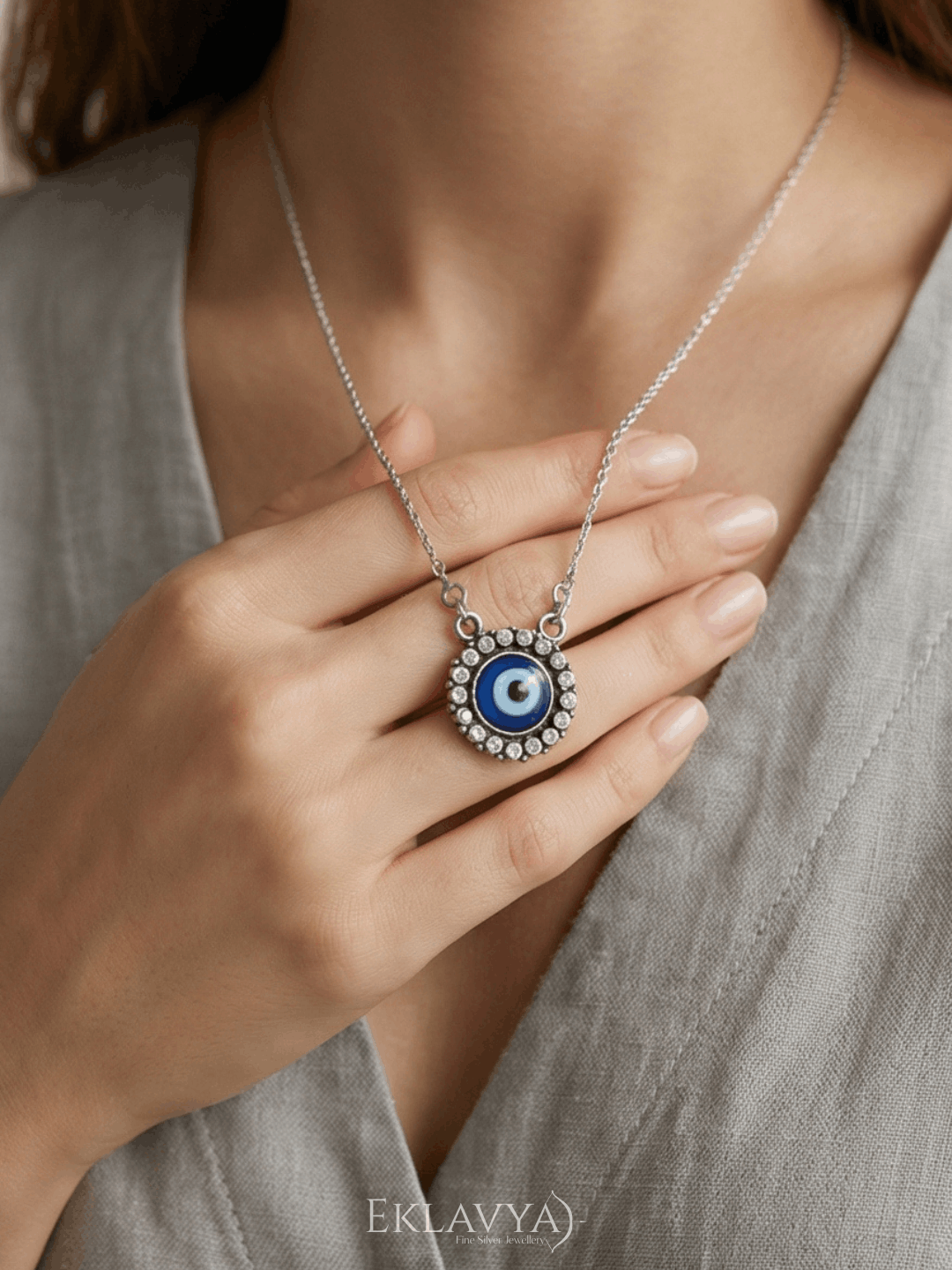 Evil Eye Circular Pendant