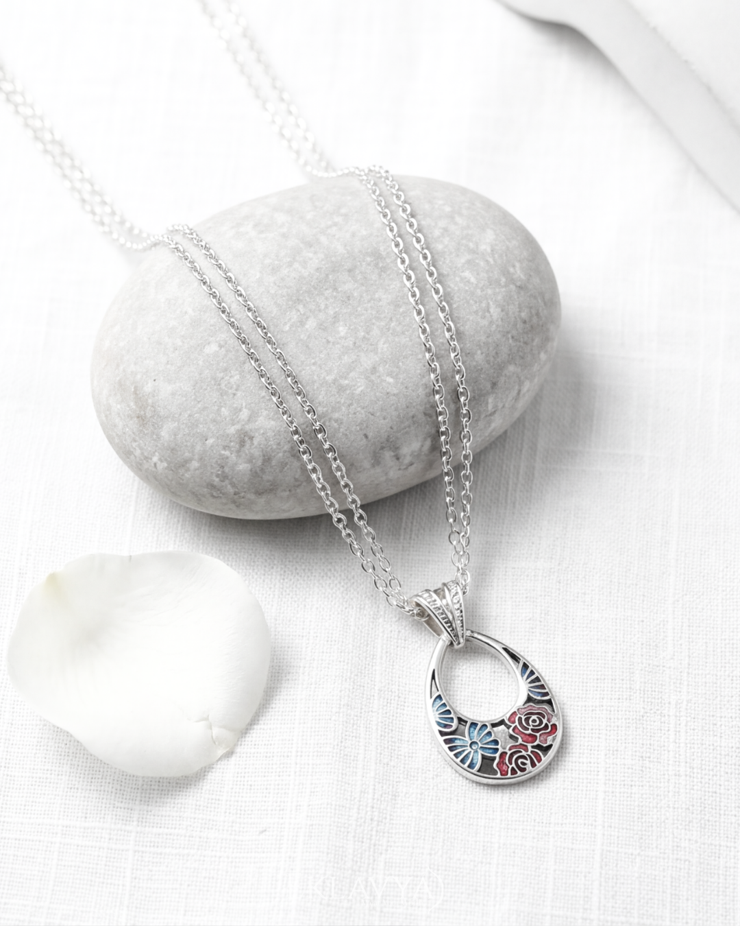Aurelia Mosaic Double Chain Pendant