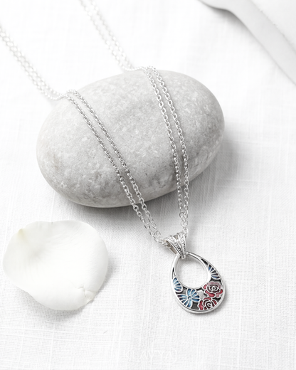 Aurelia Mosaic Double Chain Pendant