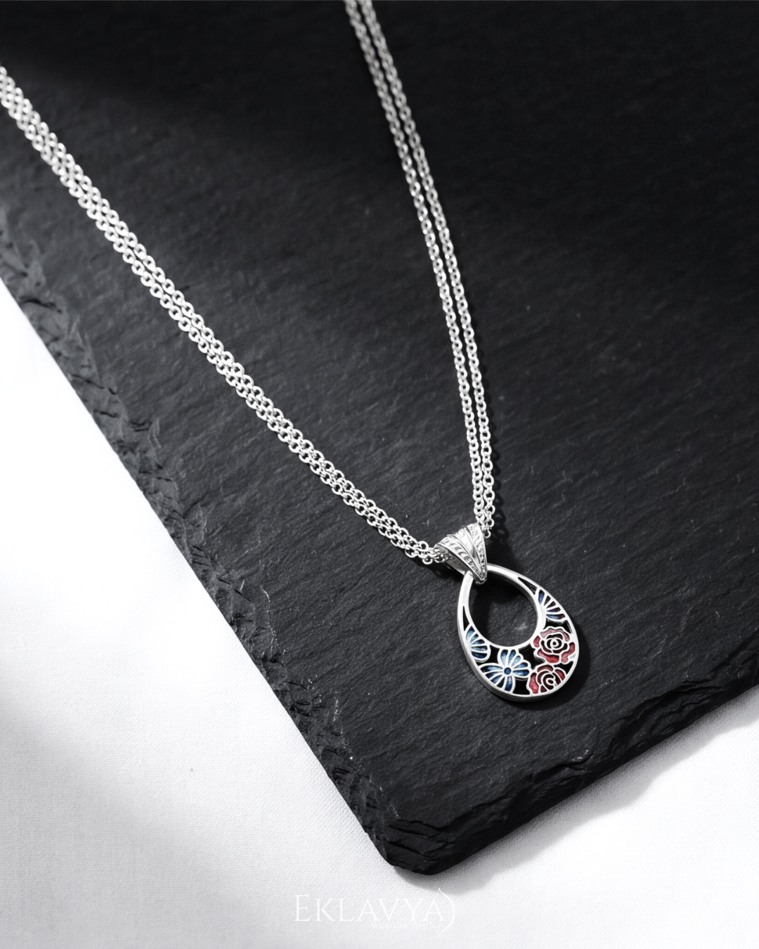 Aurelia Mosaic Double Chain Pendant