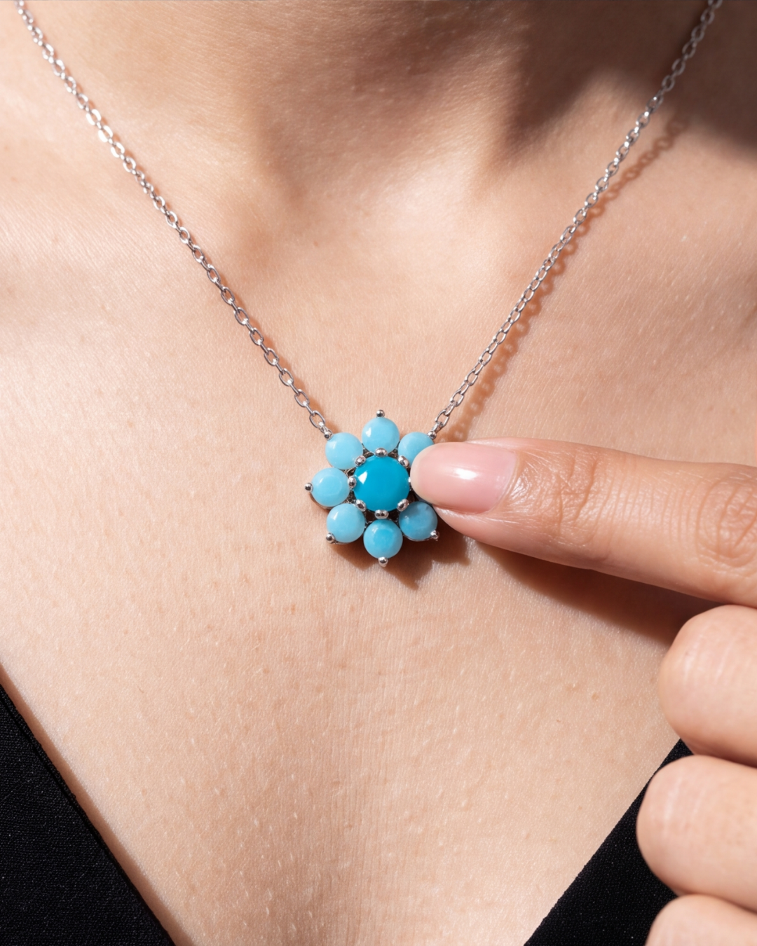 The Azure Blossom Pendant