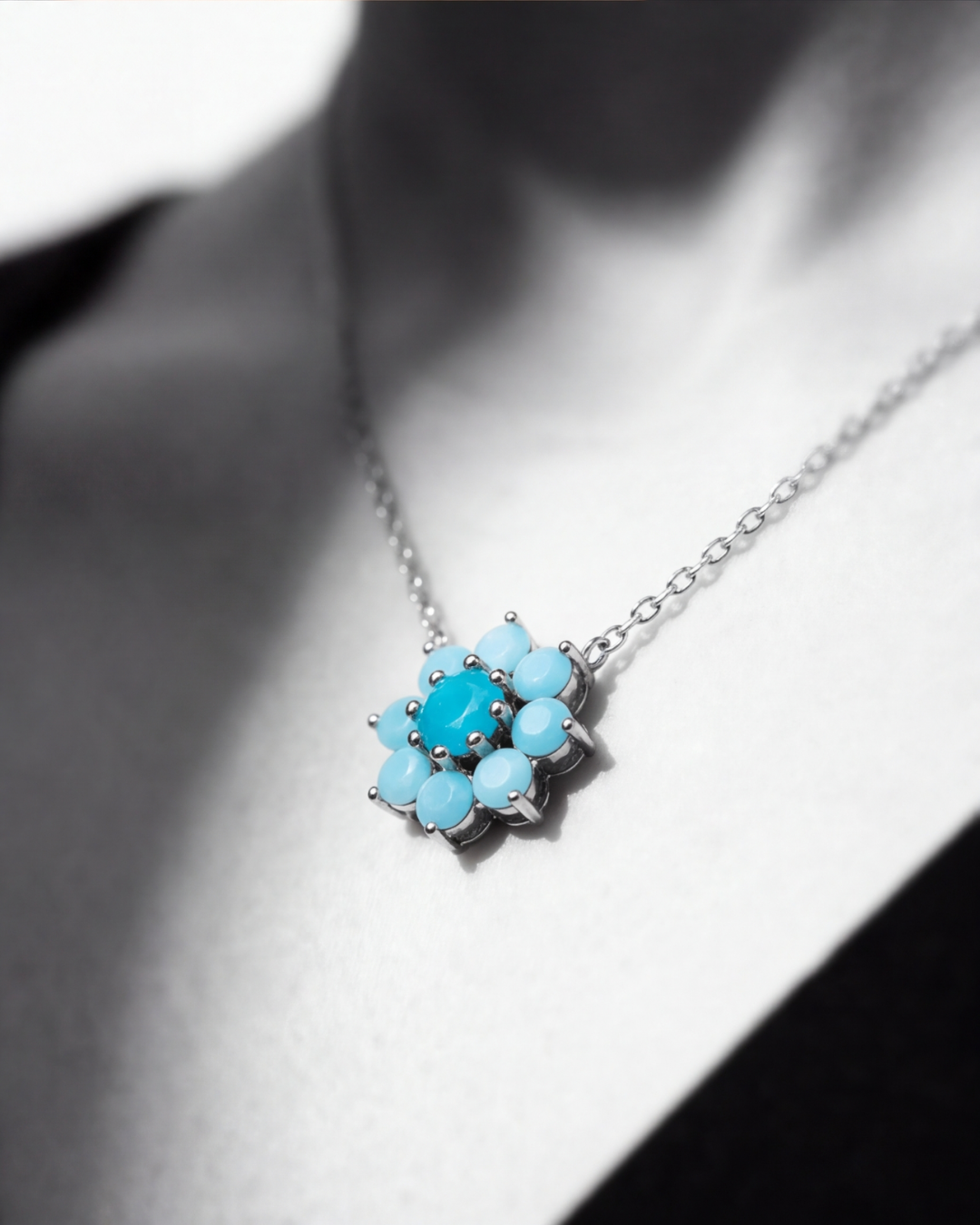 The Azure Blossom Pendant