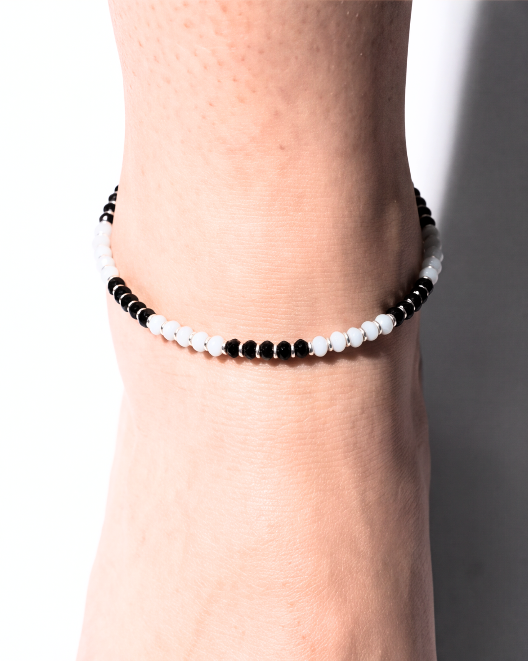 Eklavya Nazaria Black & White Anklet — catalog image 3