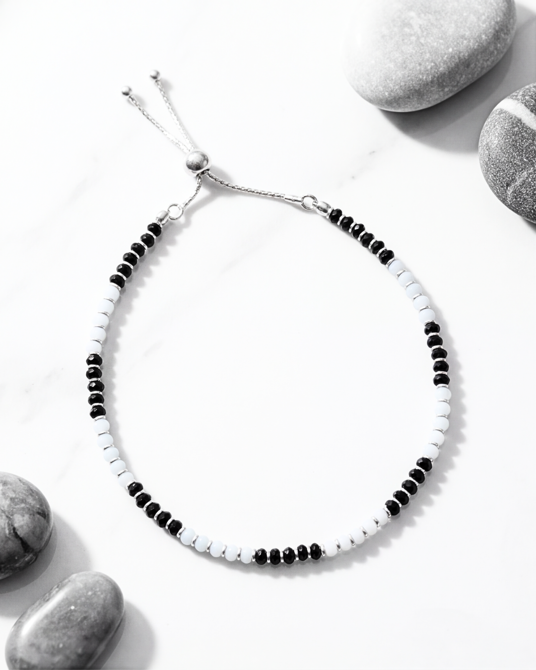 Eklavya Nazaria Black & White Anklet — catalog image 4