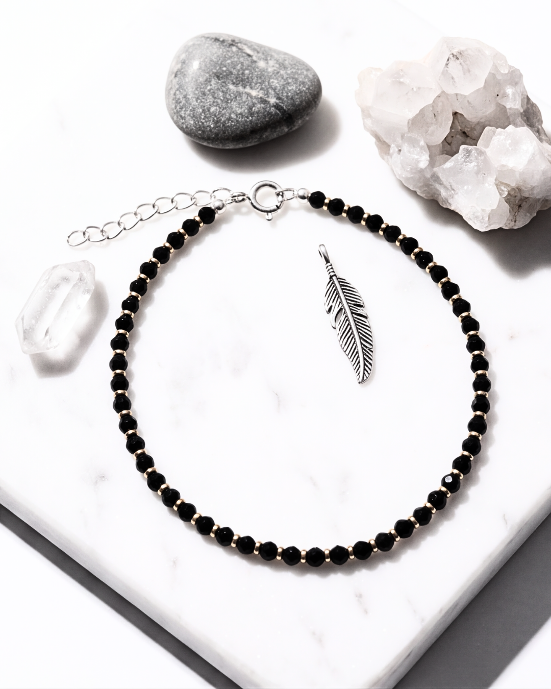 Eklavya Noir & Gold Nazaria Anklet — catalog image 5
