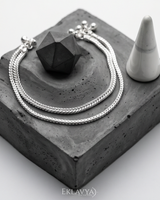 Eklavya Moonlace Textured Chain Anklet — catalog image 5