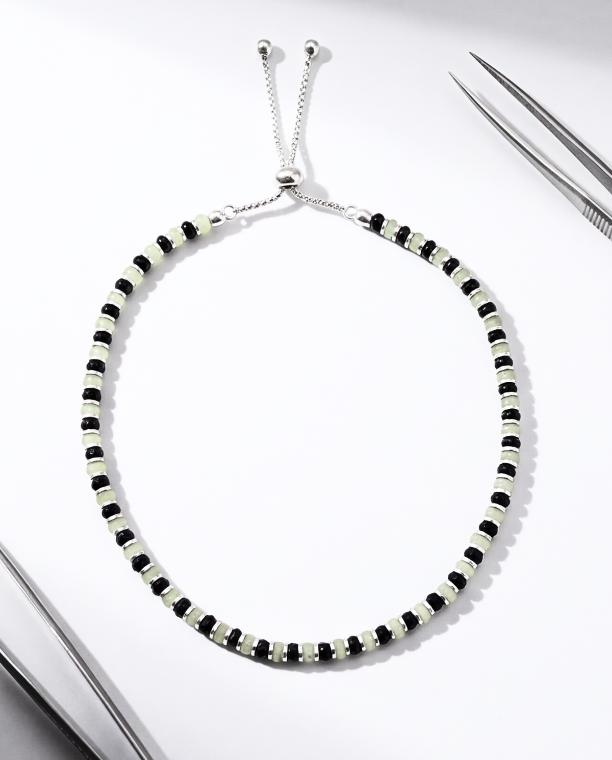 Eklavya Emerald Black & Green Nazaria Anklet — catalog image 6
