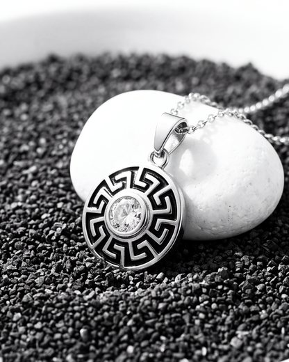The Greek Key Radiance Pendant