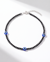 Eklavya Black Bead Evil Eye Nazaria Anklet — catalog image 2