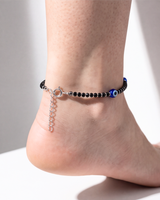 Eklavya Black Bead Evil Eye Nazaria Anklet — catalog image 3