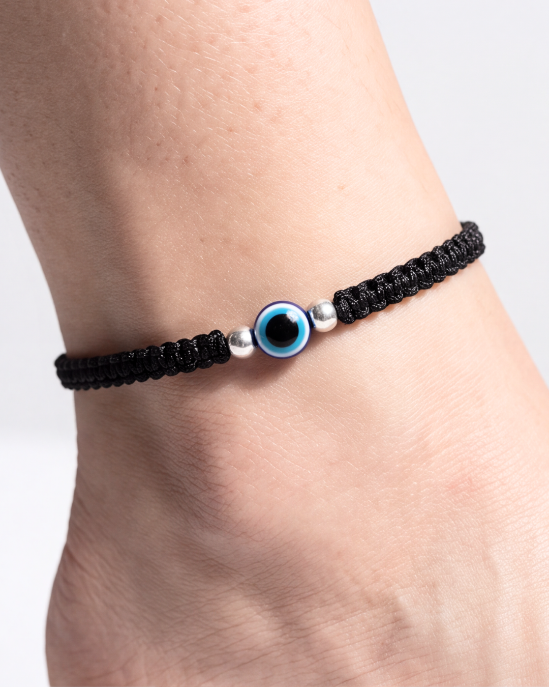 Eklavya Black Thread Evil Eye Nazaria Anklet — catalog image 1