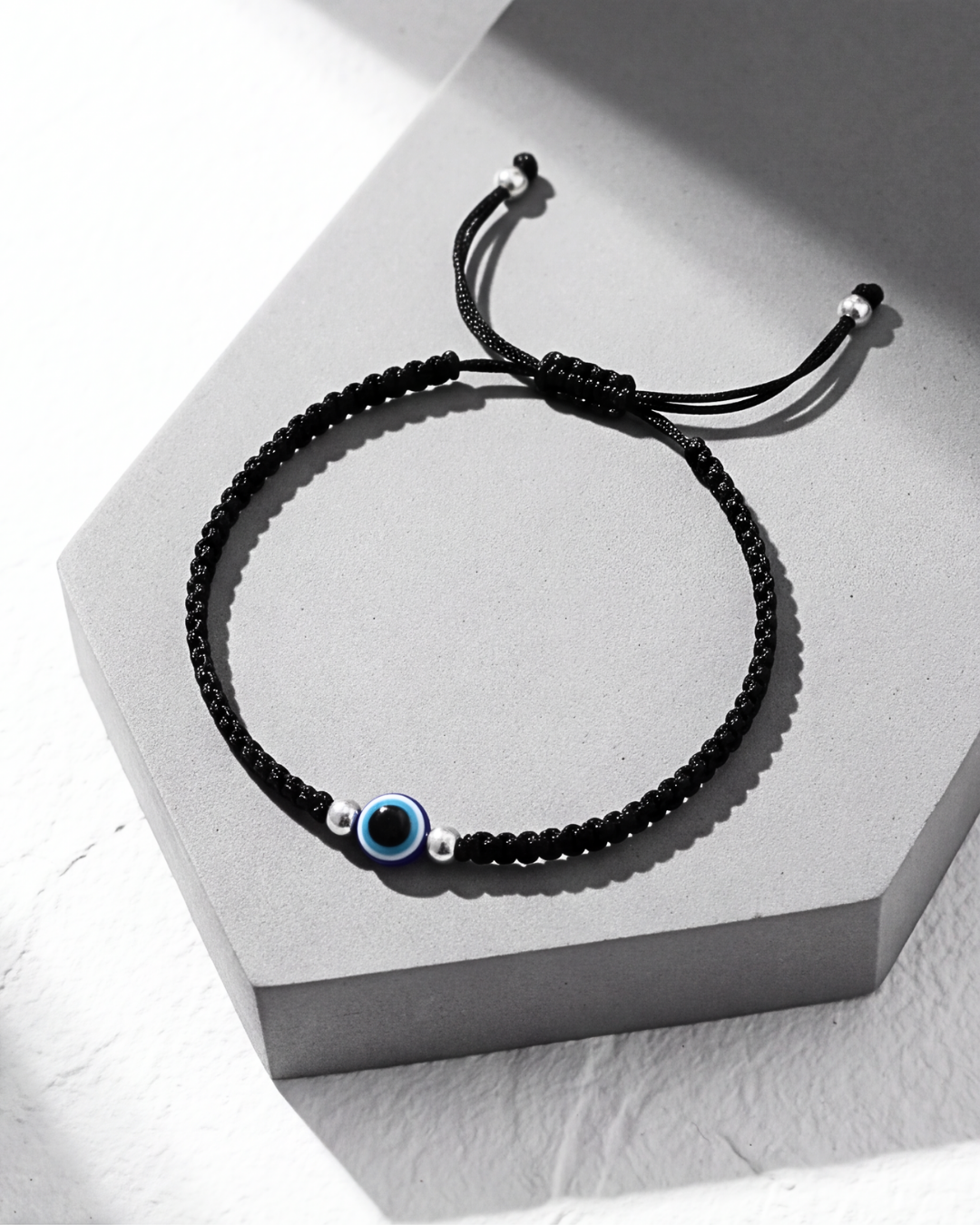 Eklavya Black Thread Evil Eye Nazaria Anklet — catalog image 2
