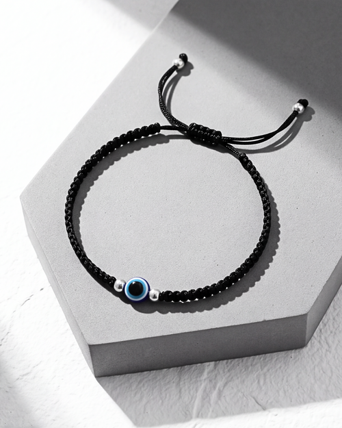 Eklavya Black Thread Evil Eye Nazaria Anklet — catalog image 2