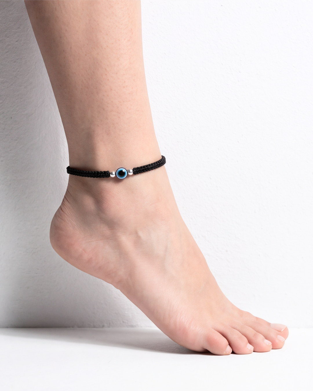 Eklavya Black Thread Evil Eye Nazaria Anklet — catalog image 4