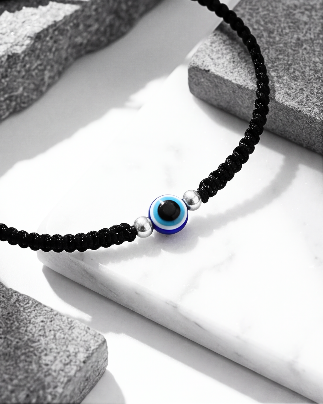 Eklavya Black Thread Evil Eye Nazaria Anklet — catalog image 5
