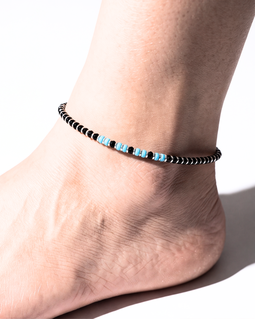 Eklavya Aqua & Black Nazaria Anklet — catalog image 1
