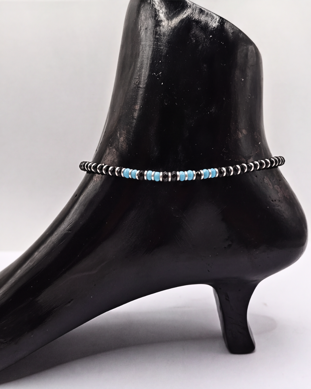 Eklavya Aqua & Black Nazaria Anklet — catalog image 5