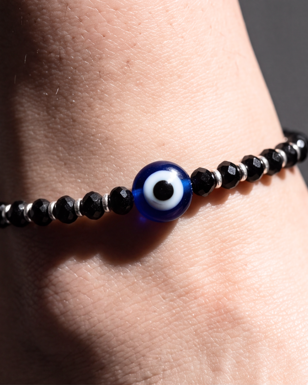 Eklavya Evil Eye Black Nazaria Anklet — catalog image 4