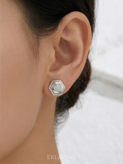 HexHeart Studs