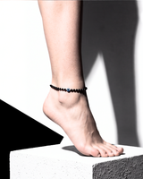 Eklavya Faceted Black Bead Evil Eye Nazaria Anklet — catalog image 2