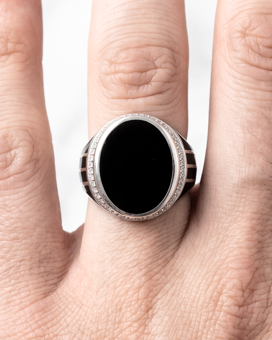 Obsidian Sovereign Signet Ring