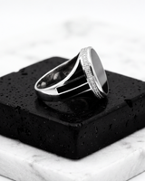 Eklavya Obsidian Sovereign Signet Ring — catalog image 3