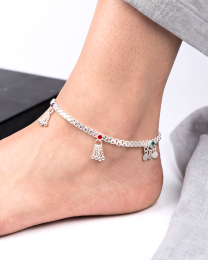 Roselle Tassel Anklet