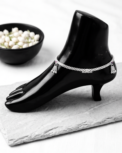 Celestine Tassel Anklet