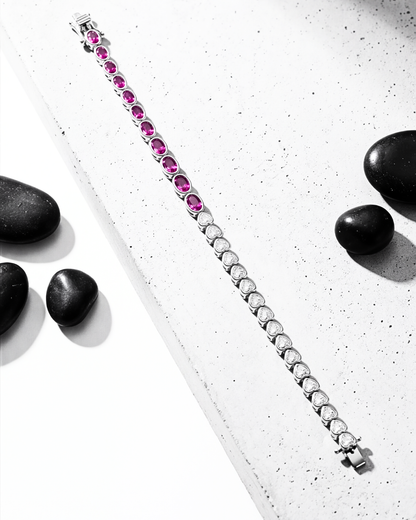 Ruby Radiance Tennis Bracelet