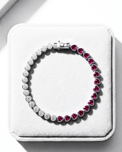 Ruby & Radiance Tennis Bracelet
