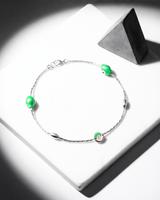 Emerald Pop Bead Anklet