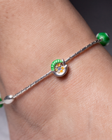 Emerald Pop Bead Anklet