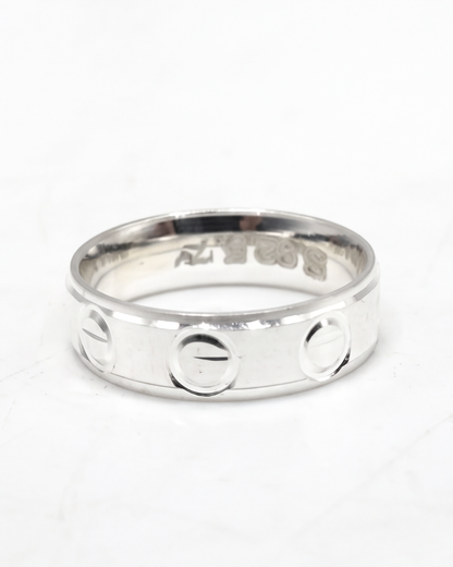 Unisex Luxe Screw Band Ring