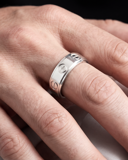 Unisex Luxe Screw Band Ring